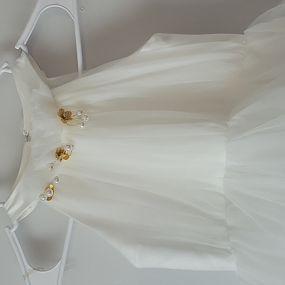 Girls Formal Layered Tulle Gown Custom Made 100% Polyester. See Pics for Measure - Picture 2 of 11